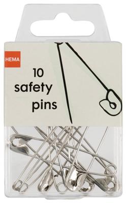 HEMA Veiligheidsspelden groot - 10 stuks