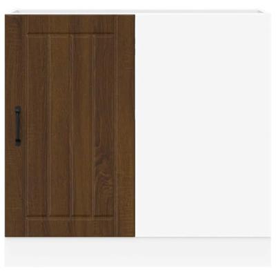 Spoelbakonderkast Lucca bewerkt hout bruin eikenkleur Spoelbakonderkast Lucca bewerkt hout bruin eikenkleur