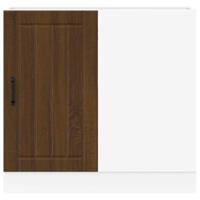 Spoelbakonderkast Lucca bewerkt hout bruin eikenkleur - thumbnail