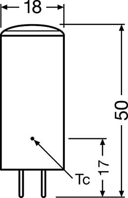 OSRAM HOMELIGHTING 4058075607255 LED-lamp Energielabel F (A - G) GY6.35 Batterij 4.5 W = 40 W Warmwit (Ø x l) 18 mm x 50 mm 1 stuk(s)