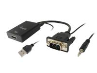 Equip 119038 video kabel adapter 0,2 m VGA (D-Sub) + 3.5mm DVI-D + USB Zwart - thumbnail