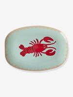 Kleine rechthoekige melamine bord met krab rice print hemelsblauw - thumbnail