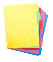 Tabbladen Oxford A4+ 23-gaats 6-delig karton kleur - thumbnail