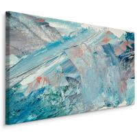 Schilderij - Multi gekleurde abstractie, echte eyecatcher , print op canvas - thumbnail