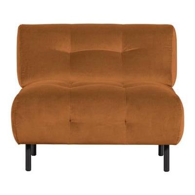 WOOOD Fauteuil 'Lloyd' Velvet, kleur Cinnamon