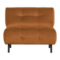 WOOOD Fauteuil 'Lloyd' Velvet, kleur Cinnamon - thumbnail