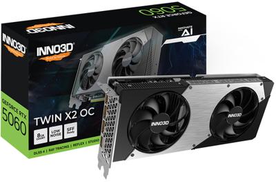 Inno 3D Nvidia GeForce RTX 5060 Videokaart GeForce RTX 5060 8 GB GDDR7-RAM PCIe x8 HDMI, DisplayPort Overclocked, Vulkan, NVIDIA G-Sync