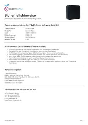 Camdenboss CBRS CBRS02VBK-CON Universele behuizing 74 x 74 x 24.5 ABS Zwart 1 stuk(s) Camdenboss CBRS CBRS02VBK-CON Universele behuizing 74 x 74 x 24.5 ABS Zwart 1 stuk(s)