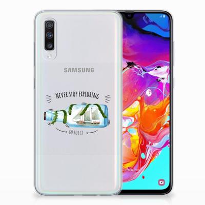 Samsung Galaxy A70 Telefoonhoesje met Naam Boho Bottle
