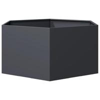 VidaXL Plantenbak zeshoek 104x90x45 cm staal antracietkleurig - thumbnail