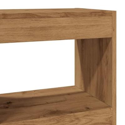 Boekenkast/kamerscherm 40x30x72 cm artisanaal eikenkleur