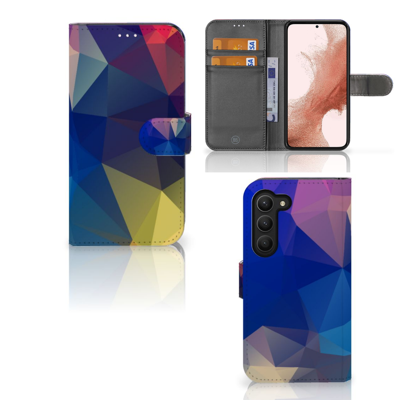 Samsung Galaxy S23 | Book Case | Polygon Dark Samsung Galaxy S23 | Book Case | Polygon Dark