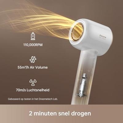 Asciugacapelli - DREAME - GLORY COMBO - Professionale - Asciugatura rapida - Leggero - 1600 W