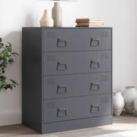 Dressoir 67x39x83 cm staal antracietkleurig - thumbnail