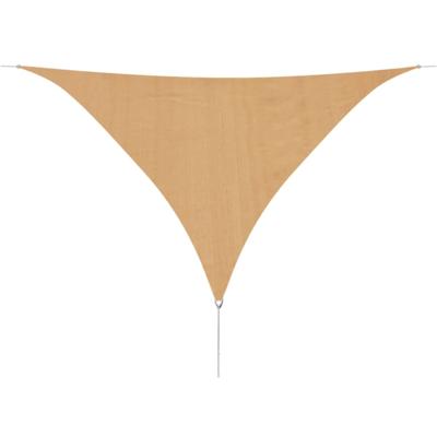 Zonnescherm HDPE driehoekig 3,6x3,6x3,6 m beige