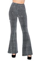 Party glitter broek zilver flared - thumbnail