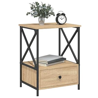 Nachtkastjes 2 st 50x41x65 cm bewerkt hout sonoma eikenkleurig