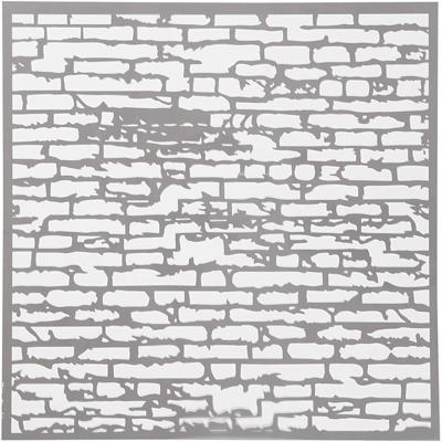 Creativ Company Sjabloon, stenen muur, afm 30,5x30,5 cm, dikte 0,31 mm, 1 vel