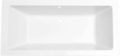 Saqu Deep inbouwbad 2-persoons 180x80cm mat wit acryl afvoer met overloop