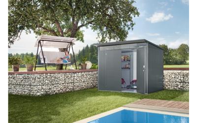 Biohort AvantGarde A5 metalen berging 260x180x218 cm met enkele deur Biohort AvantGarde A5 metalen berging 260x180x218 cm met enkele deur