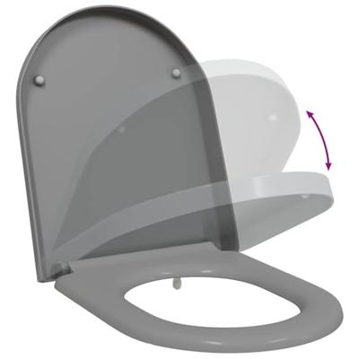 VidaXL Toiletzitting grijs 49 x 36 x 4 cm duroplast VidaXL Toiletzitting grijs 49 x 36 x 4 cm duroplast