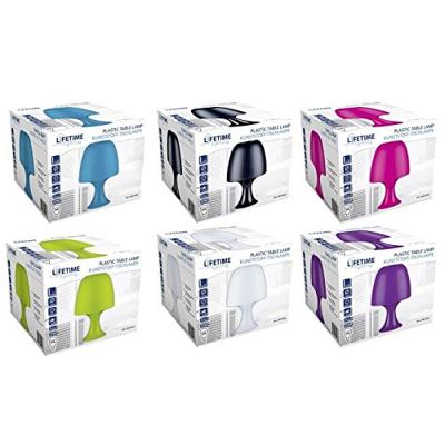 Van Der Doelen Tafel lamp paars op stroom met aan/uit schakelaar