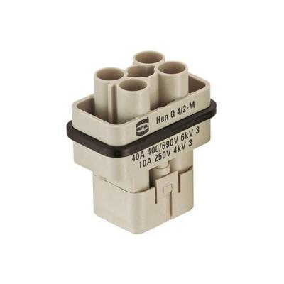 HARTING 09120063041 Pin-inzetstuk Han® Q 4 + 2 + PE Crimpen 1 stuk(s) HARTING 09120063041 Pin-inzetstuk Han® Q 4 + 2 + PE Crimpen 1 stuk(s)
