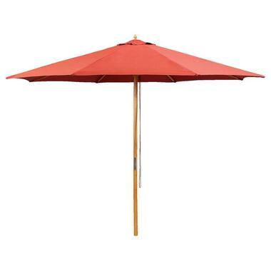 Houtstok parasol Tropical - terracottakleur - Ø300 cm