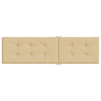 VidaXL Terrasstoelkussen (75+105) x 50 x 4 cm stof gemêleerd beige