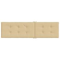 VidaXL Terrasstoelkussen (75+105) x 50 x 4 cm stof gemêleerd beige - thumbnail
