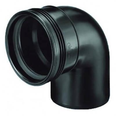 PP bocht 90 graden spie en manchet - 90 mm PP bocht 90 graden spie en manchet - 90 mm