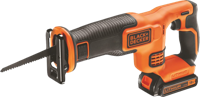 BLACK+DECKER BDCR18E1 18V 2.5Ah Reciprozaag | 1x 18V 2.5Ah Lithium-ion accu + 1A Lader | 1x 15cm zaagblad - BDCR18E1-QW - thumbnail