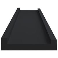 VidaXL Fotoplanken 2 st 40x9x3 cm mdf zwart - thumbnail