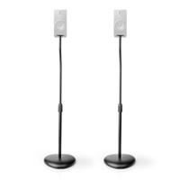 Speakerbeugel | Universeel | Standaard | 4.5 kg | Hoogte Verstelbaar | ABS / Staal | Zwart - thumbnail