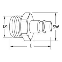 KS Tools 515.3489 5153489 Perslucht-steeknippel 1 stuk(s) - thumbnail