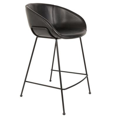Zuiver Barstoel 'Feston' PU leer, kleur Zwart (zithoogte 65cm) Zuiver Barstoel 'Feston' PU leer, kleur Zwart (zithoogte 65cm)