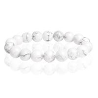 Memphis Natuursteen Armband 10mm - White Turquoise - thumbnail