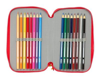 Driedubbele Pennenzak Mickey Mouse Clubhouse Good day Blauw 12,5 x 19,5 x 5,5 cm 37 Onderdelen