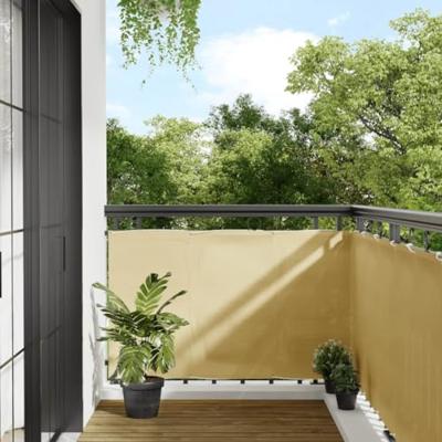 VidaXL Balkonscherm 90x400 cm 100% oxford polyester zandkleurig
