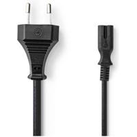 Nedis PCGB11040BK30 Stroomkabel Euro Male Iec-320-c7 Recht Recht Vernikkeld 3.00 M Plat Pvc Zwart Doos - thumbnail