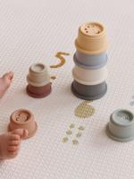 Stapelbekers van zacht plastic meerkleurig - thumbnail