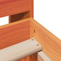 Bedframe zonder matras massief grenenhout wasbruin 150x200 cm - thumbnail