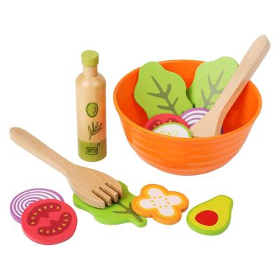 Small Foot houten speeleten salade speelset, 15dlg, Small Foot houten speeleten salade speelset, 15dlg,