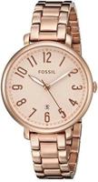 Fossil Jacqueline Dameshorloge met Rosekleurige wijzerplaat en Rosekleurige gouden roestvrijstalen armband - thumbnail