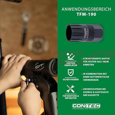 CONTEC pionafnemer "tfm-190" ct freewheel remover hg cassettes