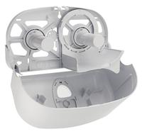 PlastiQline 2020 PlastiQline 2020 kunststof 2-rols toiletrolhouder (standaard) PQ20Duo - wit - thumbnail