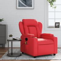 Massagestoel verstelbaar kunstleer rood - thumbnail