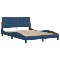 Bedframe zonder matras "Hanko" stof blauw 140x190 cm - thumbnail