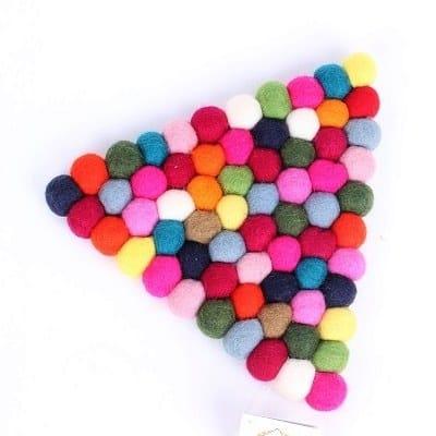 Vilten Onderzetter Multicolor (Driehoek)