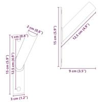 VidaXL Vlaggen mast houder zwart 15 x 3 x 0,35 cm staal - thumbnail